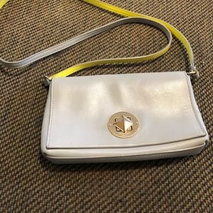 Kate Spade Gray Leather crossbody Purse